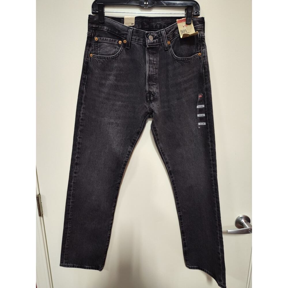 Levi's 501 Original High Rise Straight Raw Frayed Hem Jeans Women Size 29x30